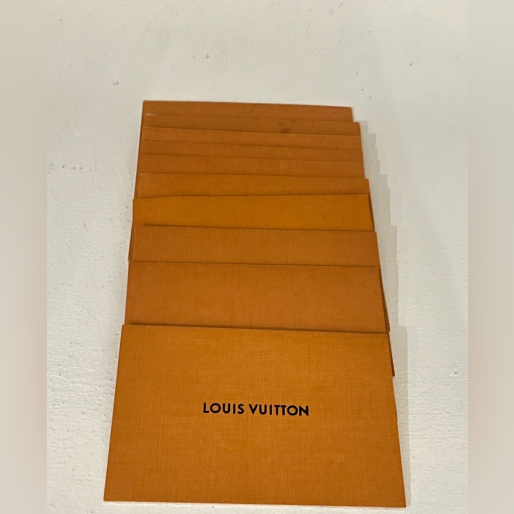 Louis Vuitton Authentic Orange Envelope Card / Receipt Holders Lot of 10 - Picture 3 of 8